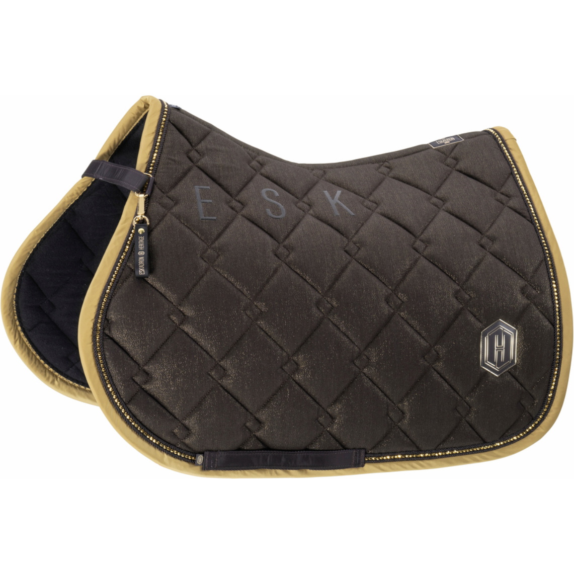 2025 Eskadron Héritage Coton Paillettes Cristal Couverture De Selle 211358 423 090 - Black Truffle